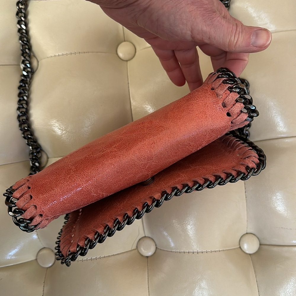 NEW Borse in Pelle genuine leather Chain-Trimmed Bag. - Picture 7 of 12
